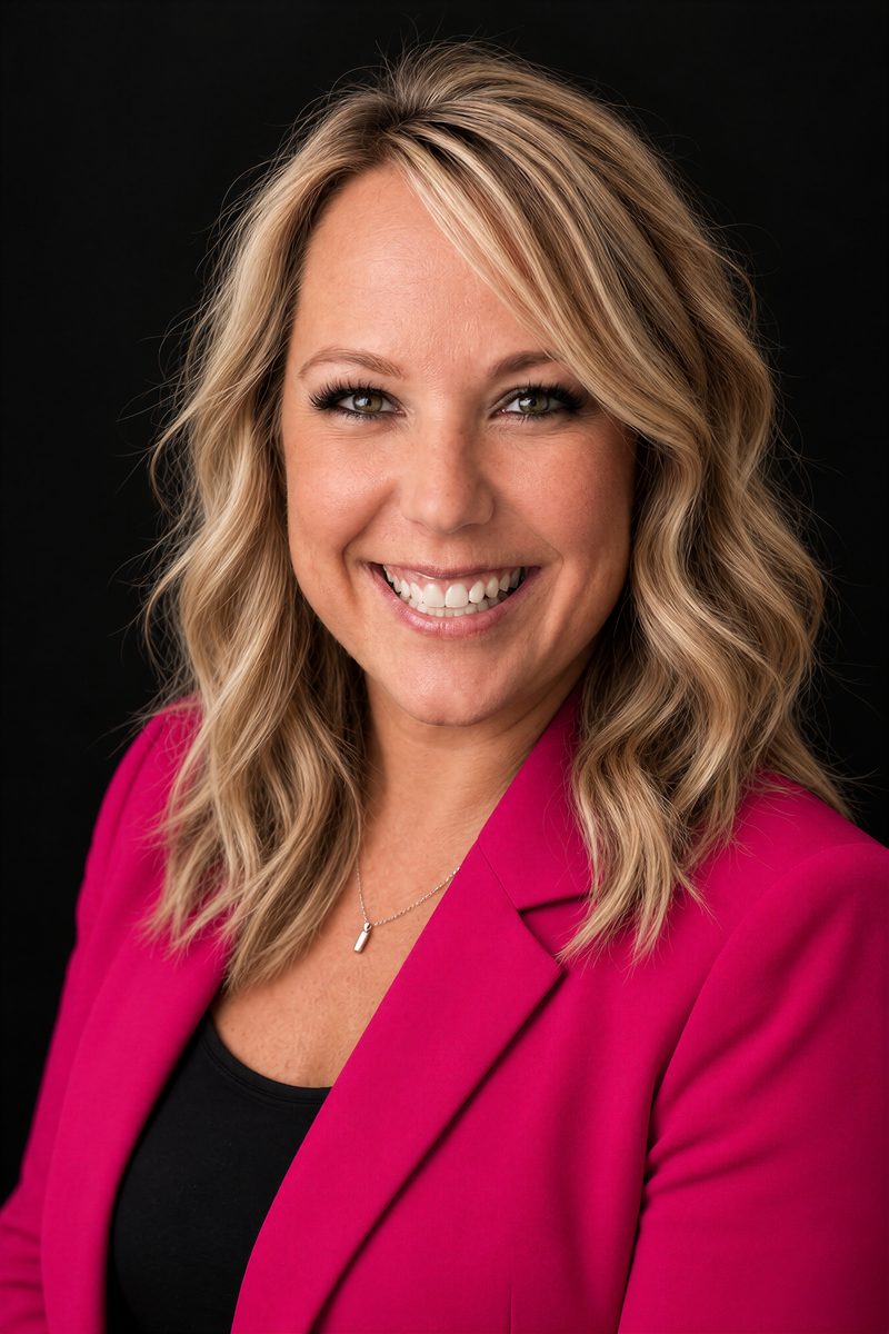 Lindsay Jacobson, founder of Next Rank Careers, in a pink blazer